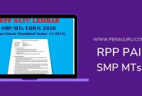 RPP Satu Lembar PAI SMP