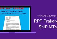 RPP Satu Lembar Prakarya