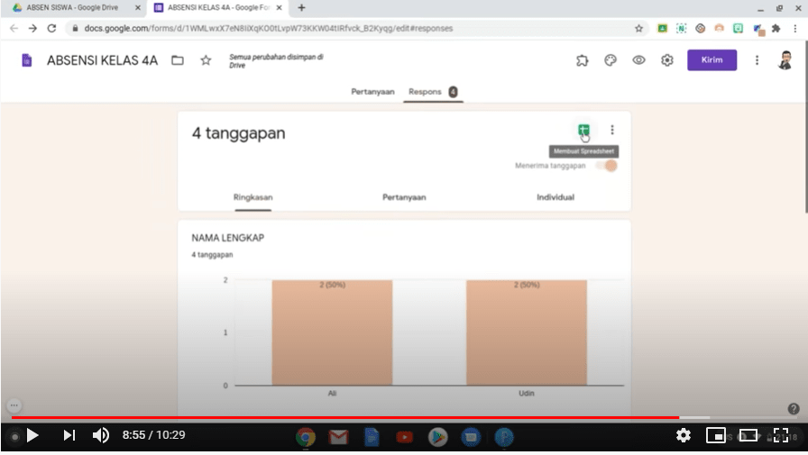 Begini Cara Membuat Absen Online Dengan Menggunakan Google Form | Daring 2020 13 cara membuat absen online dengan menggunakan google form