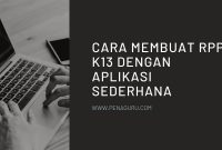 Cara membuat RPP K13 dengan mudah