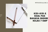 soal pas bahasa inggris kelas 7