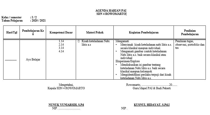 Download Perangkat Pembelajaran PAI SD/MI Kelas 1 Semester 2 Kurikulum 2013 Revisi 2021 3 perangkat pembelajaran PAI SD/MI kelas 1 semester 2