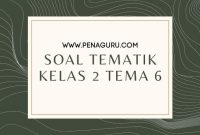 Soal Tematik Kelas 2 Tema 6