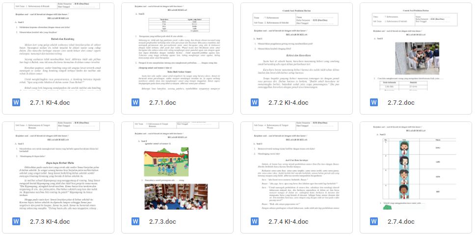 Soal Tematik Kelas 2 Tema 7 (Kebersamaan) Subtema 1 2 3 4 Lengkap 1 Soal Tematik Kelas 2 Tema 7