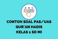 Soal PAS Qurdis Kelas 1 SD MI Semester 2