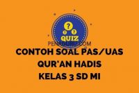 soal pas qurdis kelas 3 sd mi - PenaGuru.Com