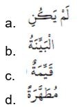 Soal PAS Qurdis Kelas 6 SD MI Semester 2