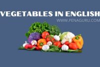 Materi Sayuran dalam Bahasa Inggris