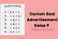 Contoh Soal Advertisement Kelas 9 | PenaGuru.Com