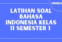 Latihan soal Bahasa Indonesia kelas 11 semester 1
