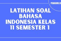 Latihan soal Bahasa Indonesia kelas 11 semester 1