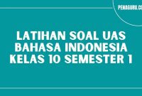 latihan soal uas Bahasa Indonesia kelas 10 semester 1