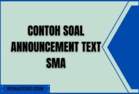 Contoh soal announcement SMA