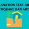 explanation text about earthquake