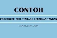 contoh procedure text tentang kerajinan tangan