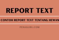 Contoh report text singkat tentang hewan