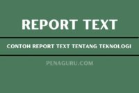 Contoh report text tentang teknologi